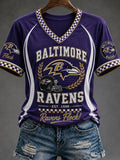 Women's Football Fan V-Neck T-Shirt