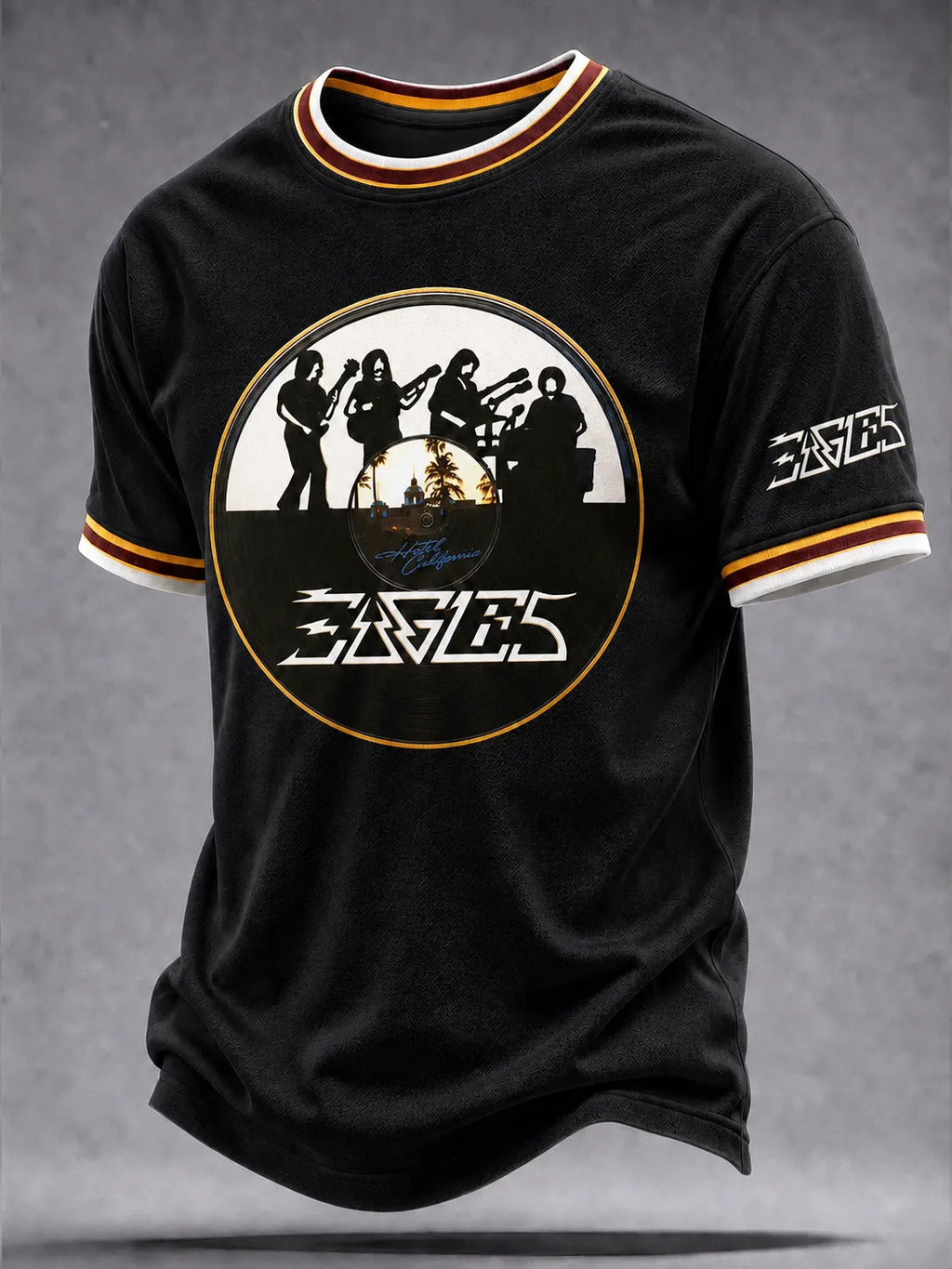 Men's Music Print T‐Shirt
