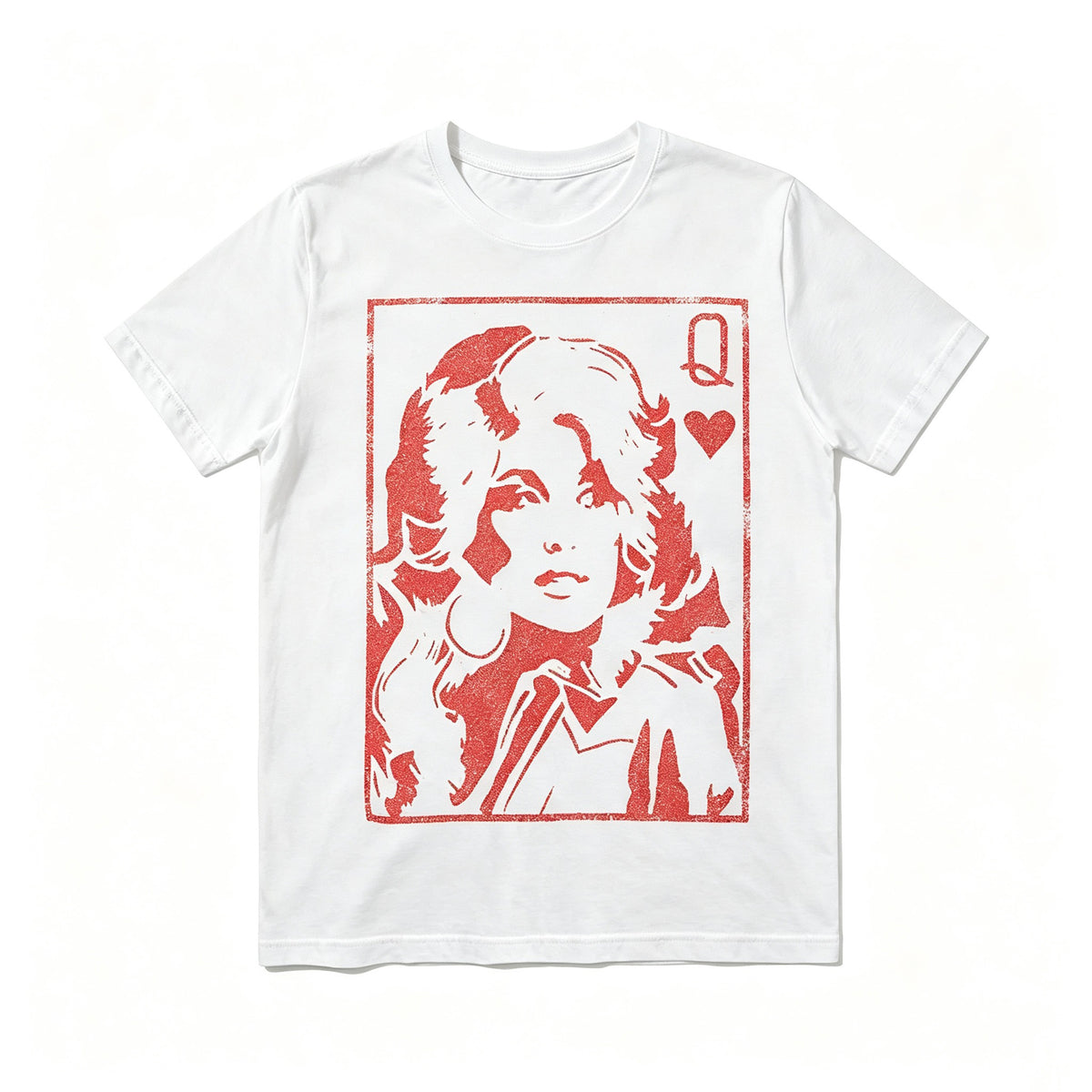 Queen Of Hearts Dolly Parton Card Graphic Tee