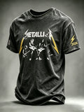 Men's Short-Sleeve T-Shirt with Music Tour Print