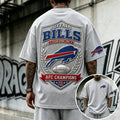 Unisex Rugby Print Loose-Fit Vertical-Stripe Short-Sleeve T-Shirt