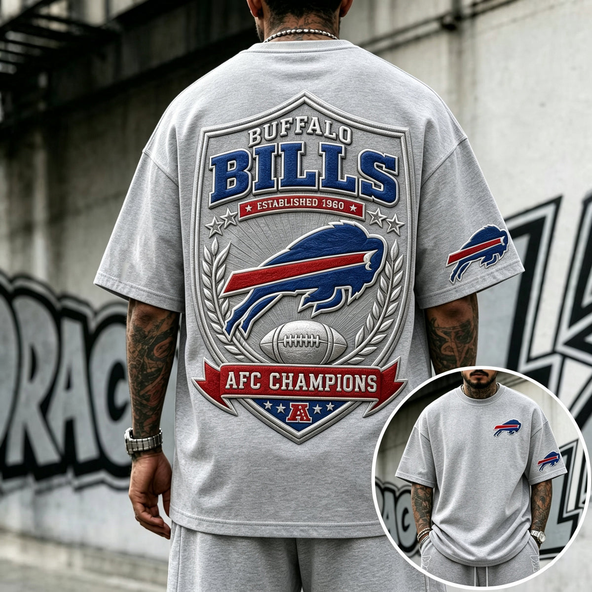 Unisex Rugby Print Loose-Fit Vertical-Stripe Short-Sleeve T-Shirt