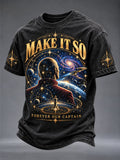 Men’s Casual T-Shirt with Artistic Graphic Print
