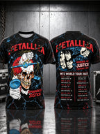 Men's Short-Sleeve T-Shirt with Music Tour Print