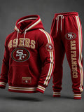 Unisex Casual Football Print Sweatershirts Set