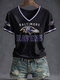 Women's Casual Football   Print T-Shirt