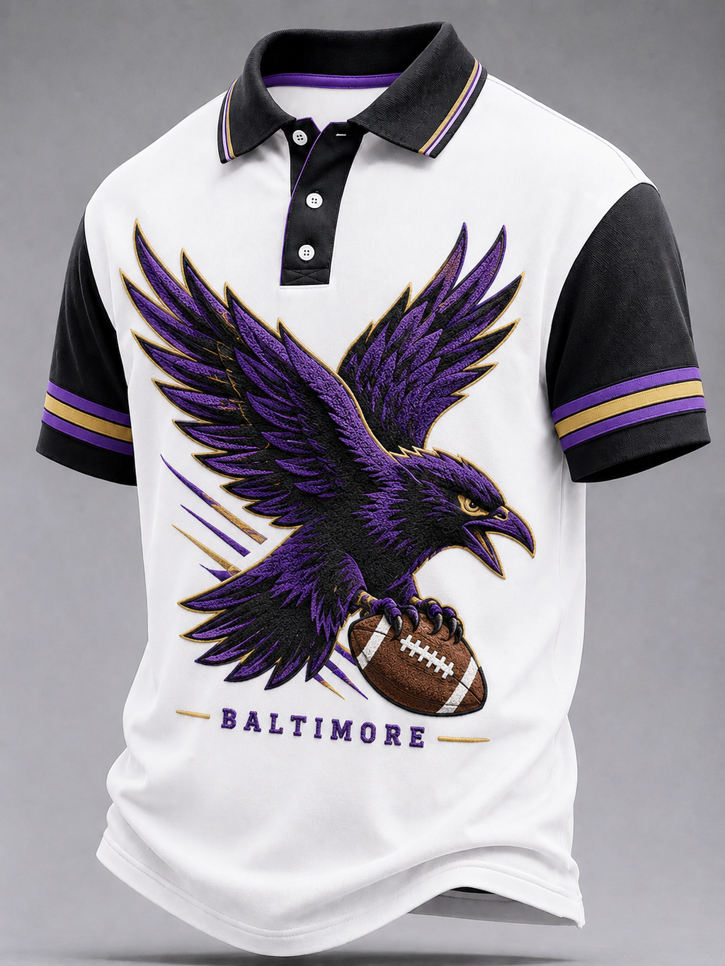 Men's Casual Classic Football Club Graphic Polo Top