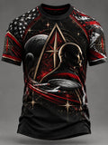 Men's In Loving Memory of Our Captain Printed Casual Tops