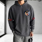 Unisex Oversized Casual Anime-print Corduroy Hoodie