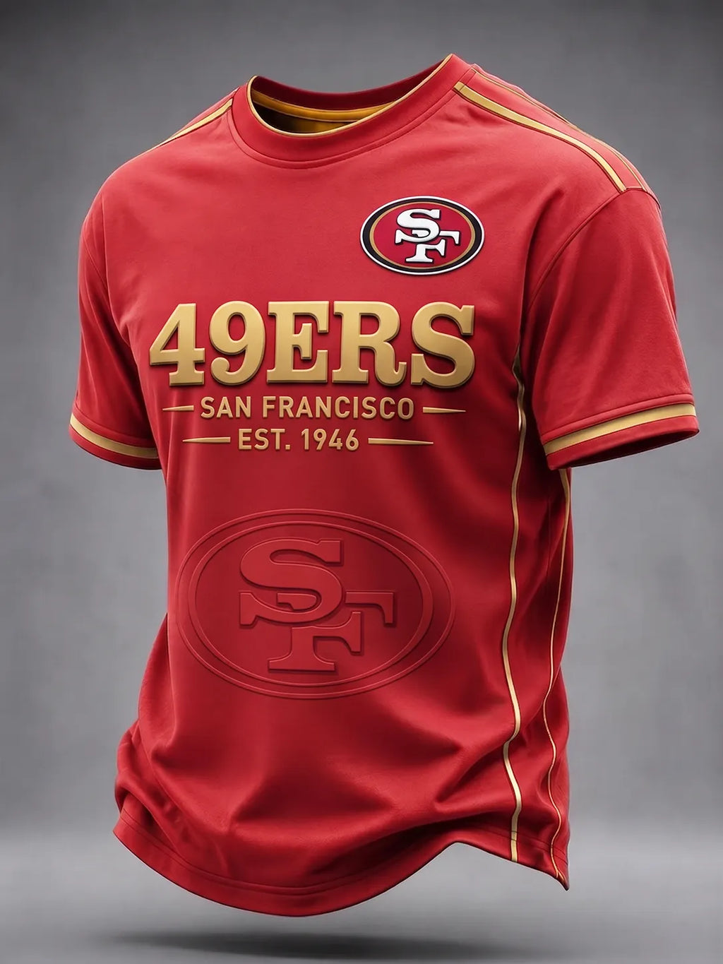Men's Football Graphic Tee Red/Gold