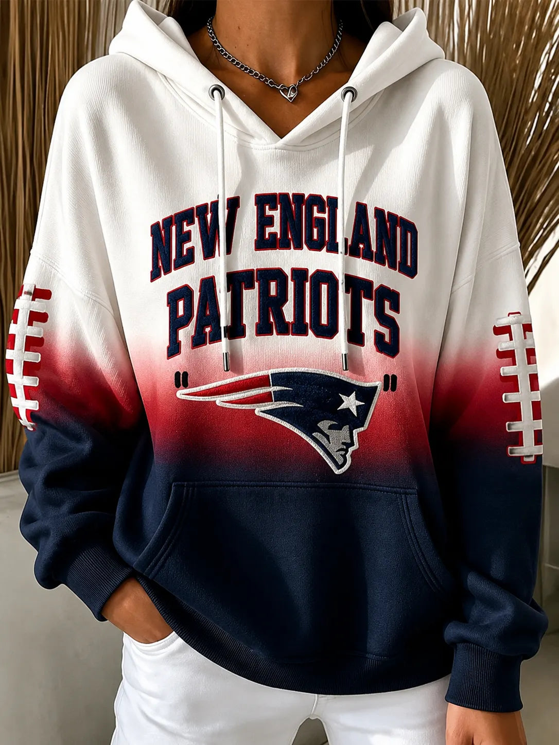 Women's Football Printed Long-Sleeve Hoodies