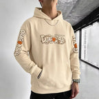 Unisex Oversized Casual Anime-print Corduroy Hoodie