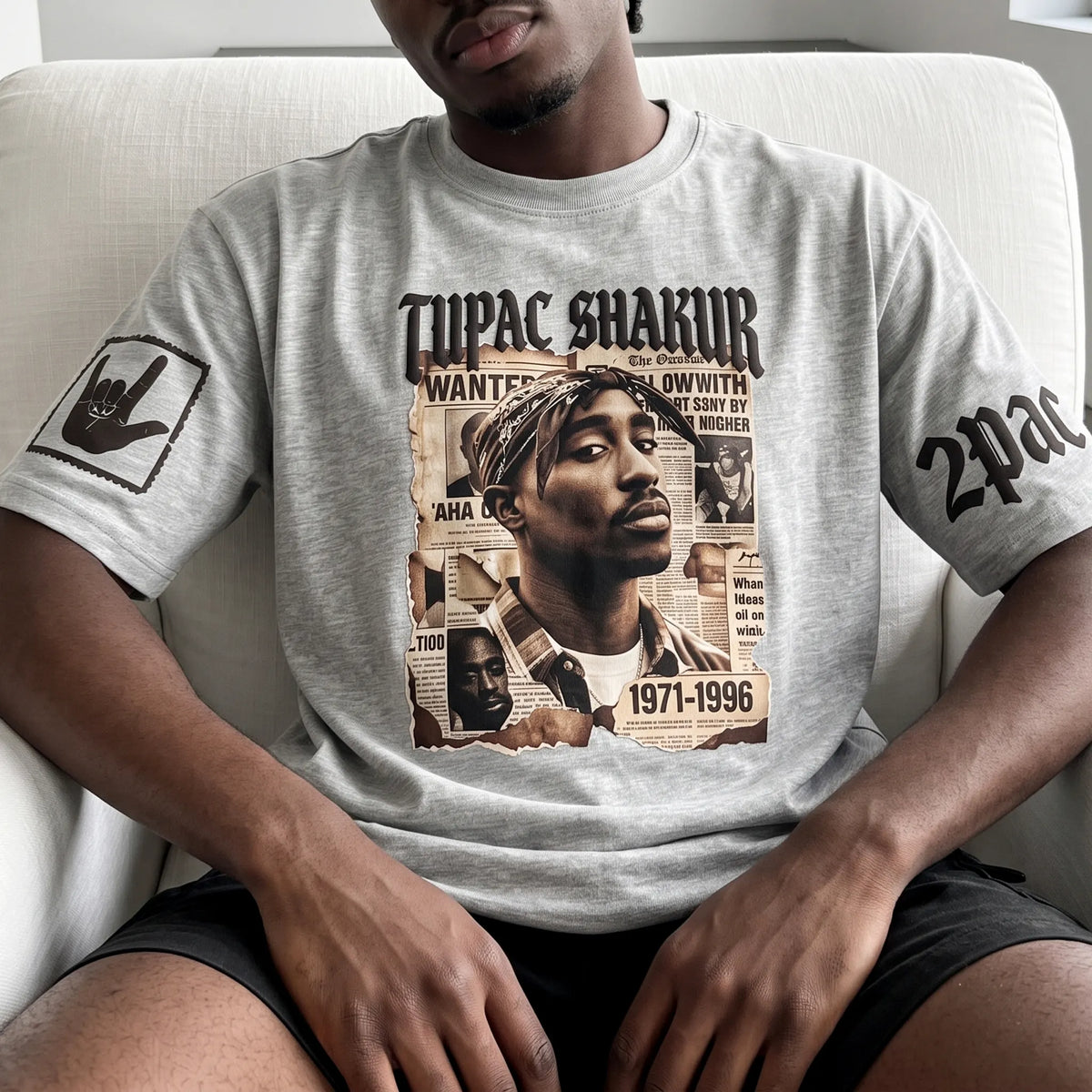 Unisex West Coast Legend Print Short-Sleeve T-Shirt