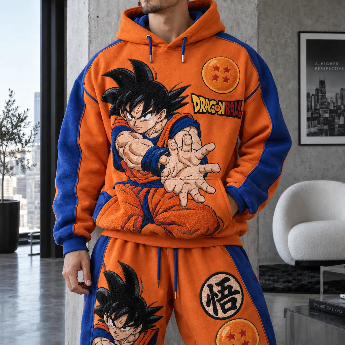 Unisex Oversized Casual Anime-print Hoodie