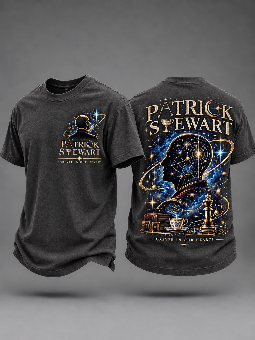 Men’s Casual T-Shirt with Artistic Graphic Print
