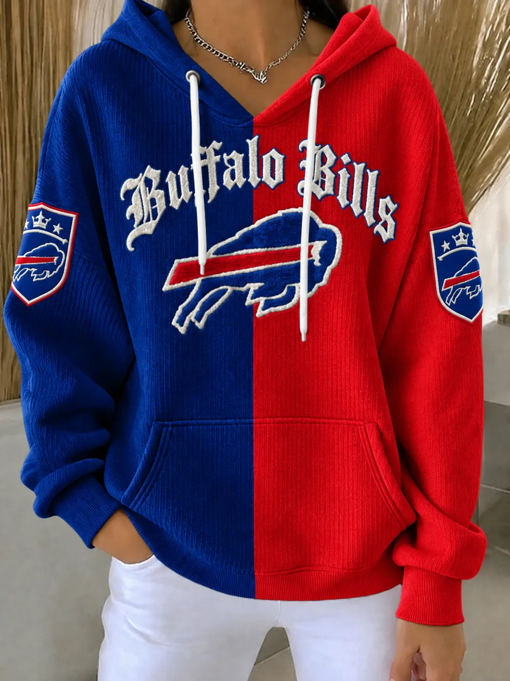 Women's Football Print Hoodie