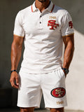 Men's Classic Football Style Polo Set