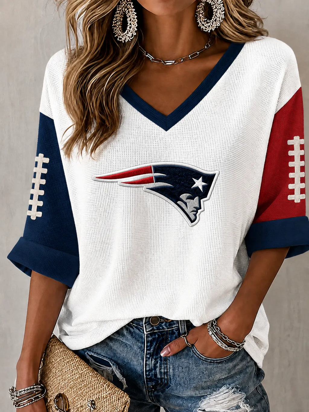 Women's Casual Football Printed T-Shirt