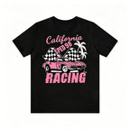 Retro Western Cowgirl California Racing Vintage Car Tee