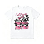 Retro Western Cowgirl California Racing Vintage Car Tee