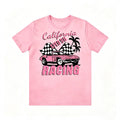 Retro Western Cowgirl California Racing Vintage Car Tee