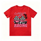 Retro Western Cowgirl California Racing Vintage Car Tee