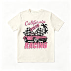 Retro Western Cowgirl California Racing Vintage Car Tee