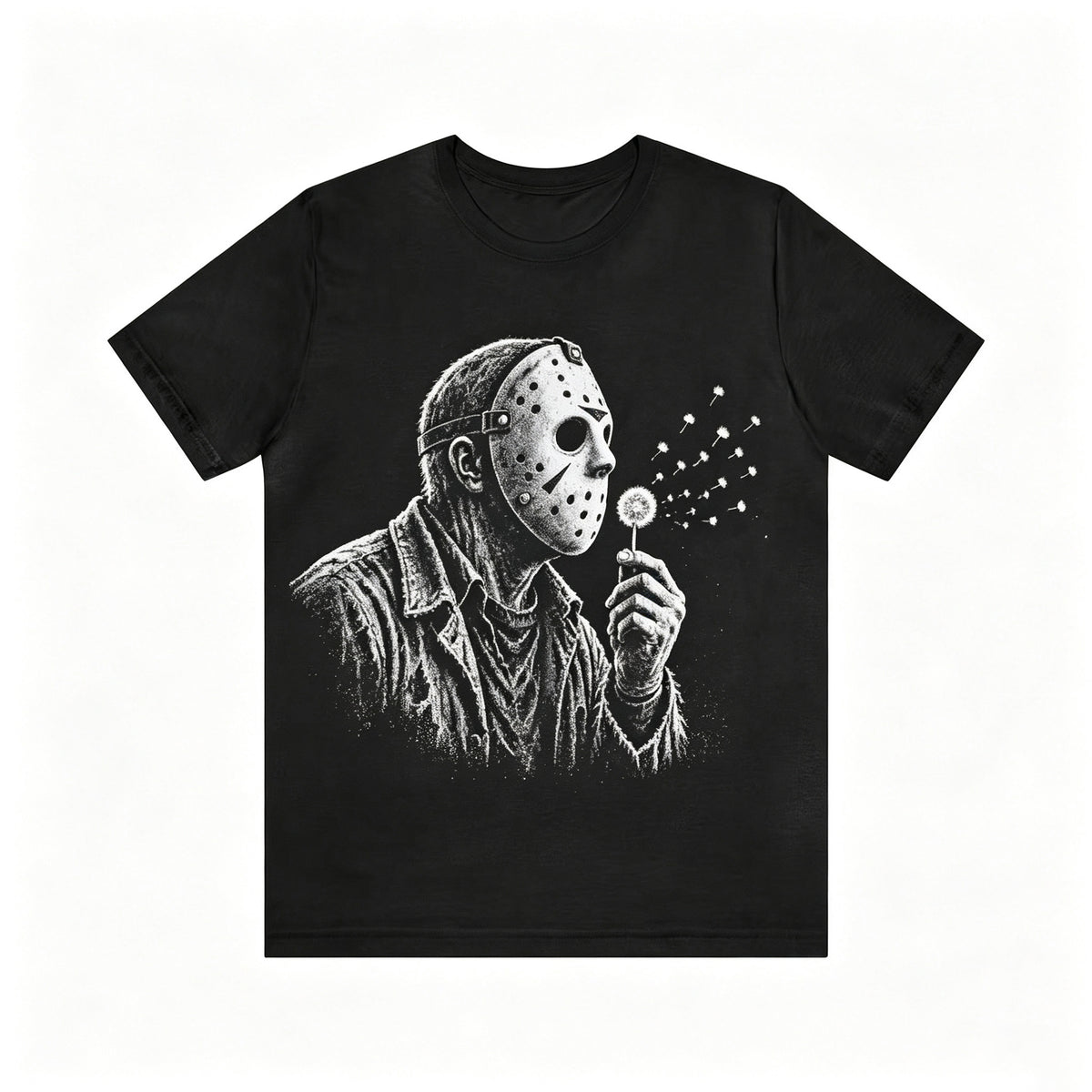 Funny Horror Killer Blowing Dandelion Graphic T‑Shirt