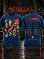 Men's Short-Sleeve T-Shirt with Music Tour Print