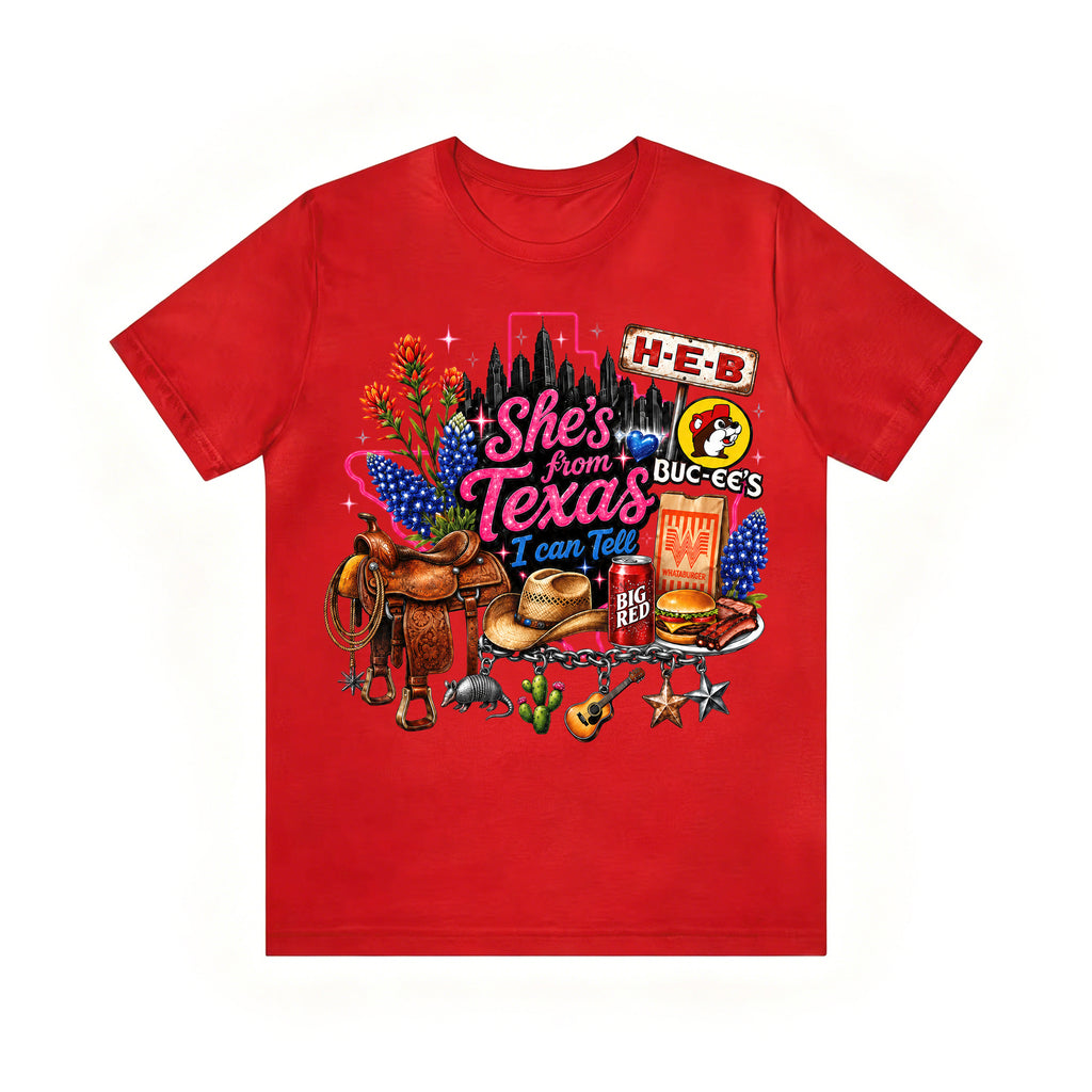 She's from Texas I Can Tell State Pride Girls  T-Shirt