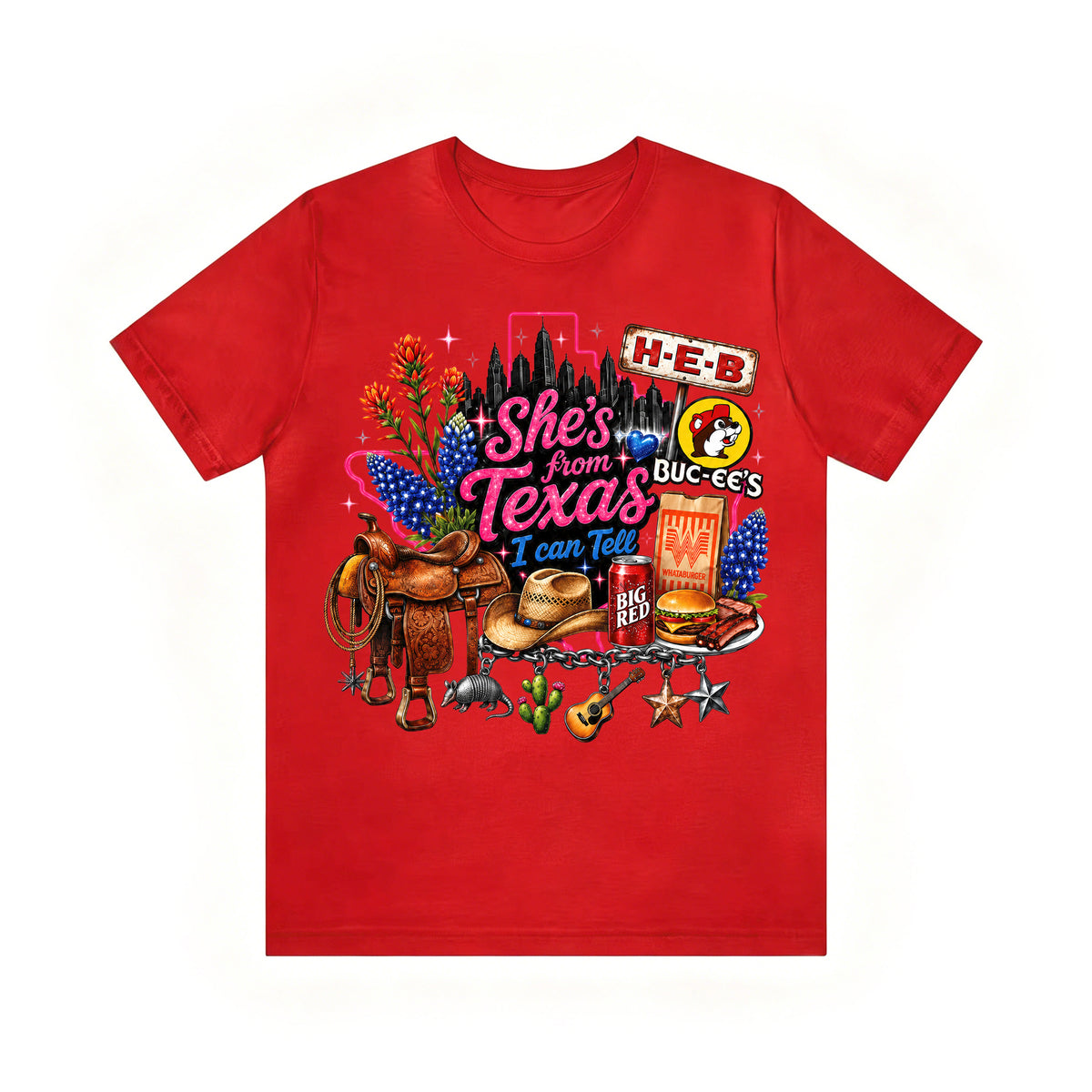 She's from Texas I Can Tell State Pride Girls  T-Shirt