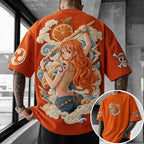 Unisex Anime-Style Retro Oversized T-Shirt