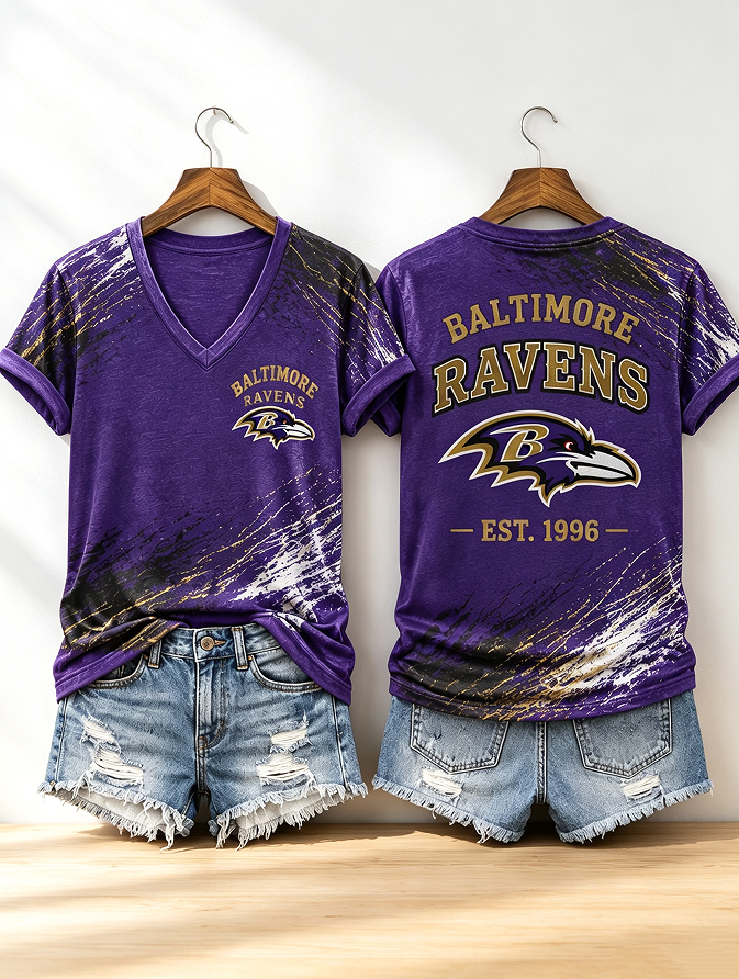 Women's Casual Football Print T-Shirt