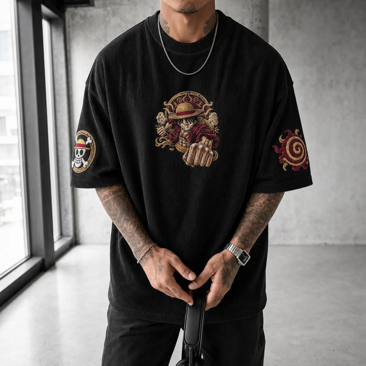 Unisex Anime-Style Retro Oversized T-Shirt