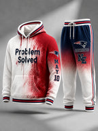Unisex Football Premium Cotton-Blend Waffle Knit Hoodie And Jogger Set