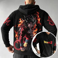 Unisex Oversized Casual Anime-print Corduroy Hoodie