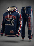 Unisex Casual Football Print Hoodies Set
