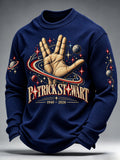 Men's Casual Commemorative Printed Long-Sleeve T-Shirt