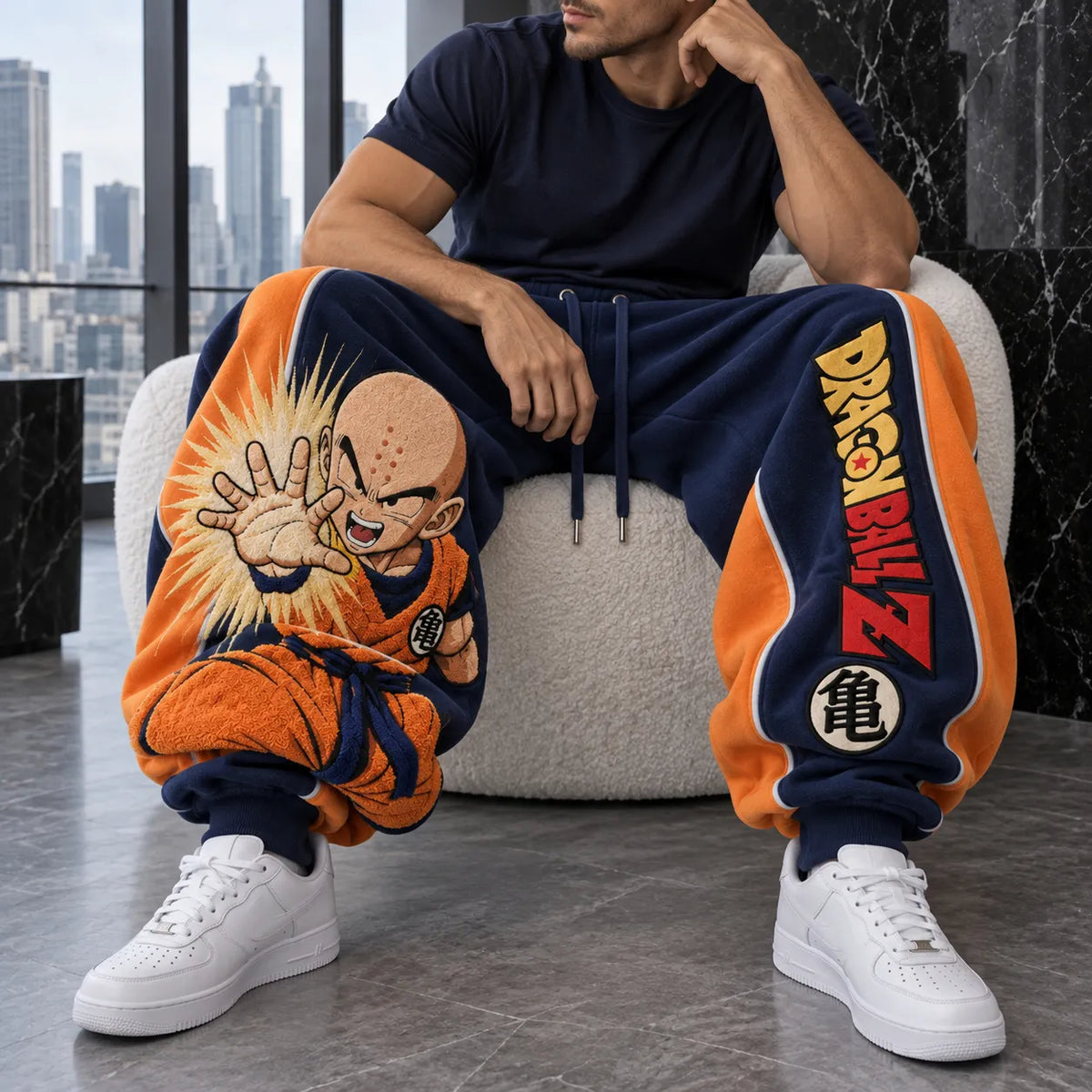 Unisex Loose-fit Casual Lantern-style Sweatpants