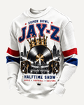 Jay-Z Crown & Vinyl Retro Graphic Long-Sleeve Shirt