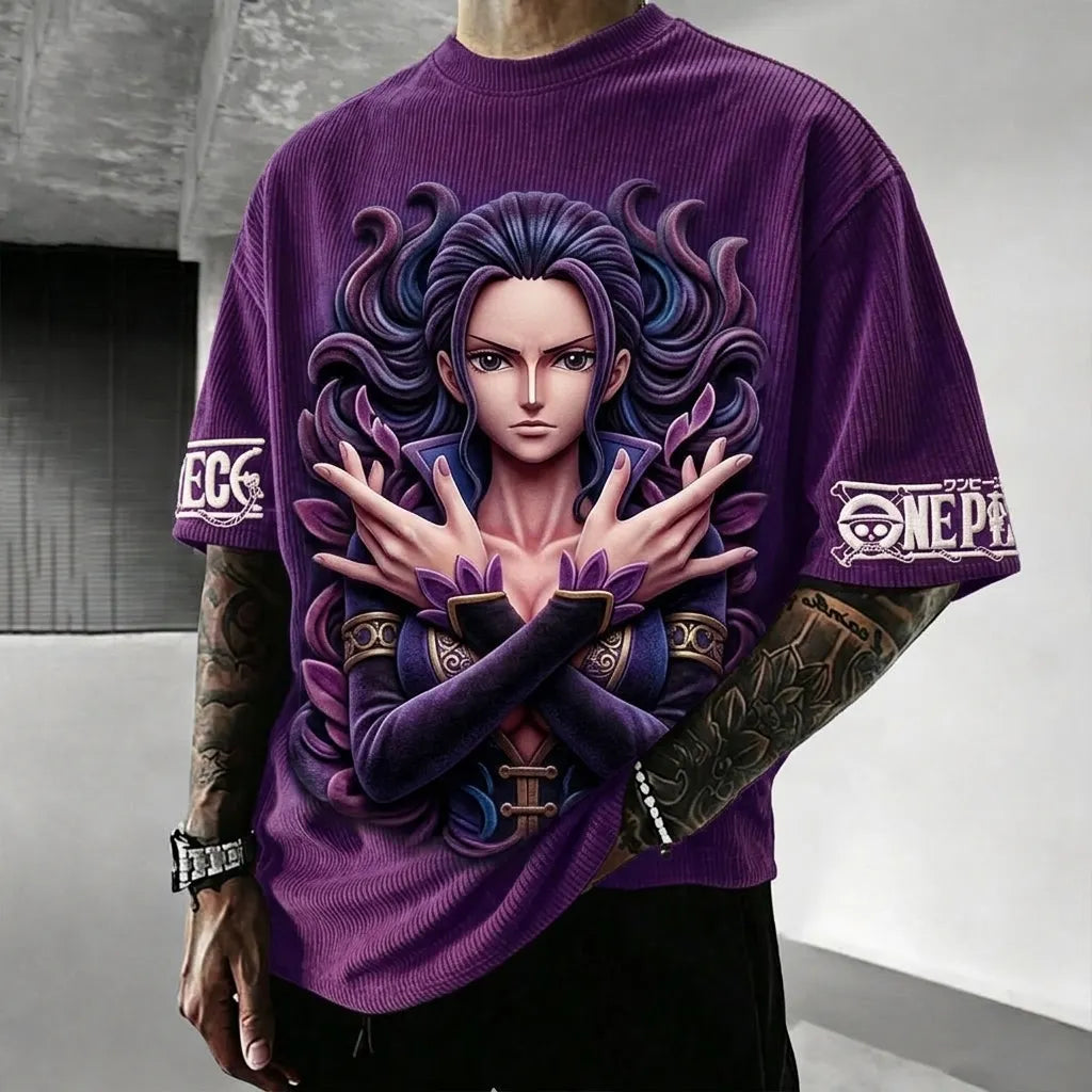 Unisex Anime-Style Retro Oversized T-Shirt