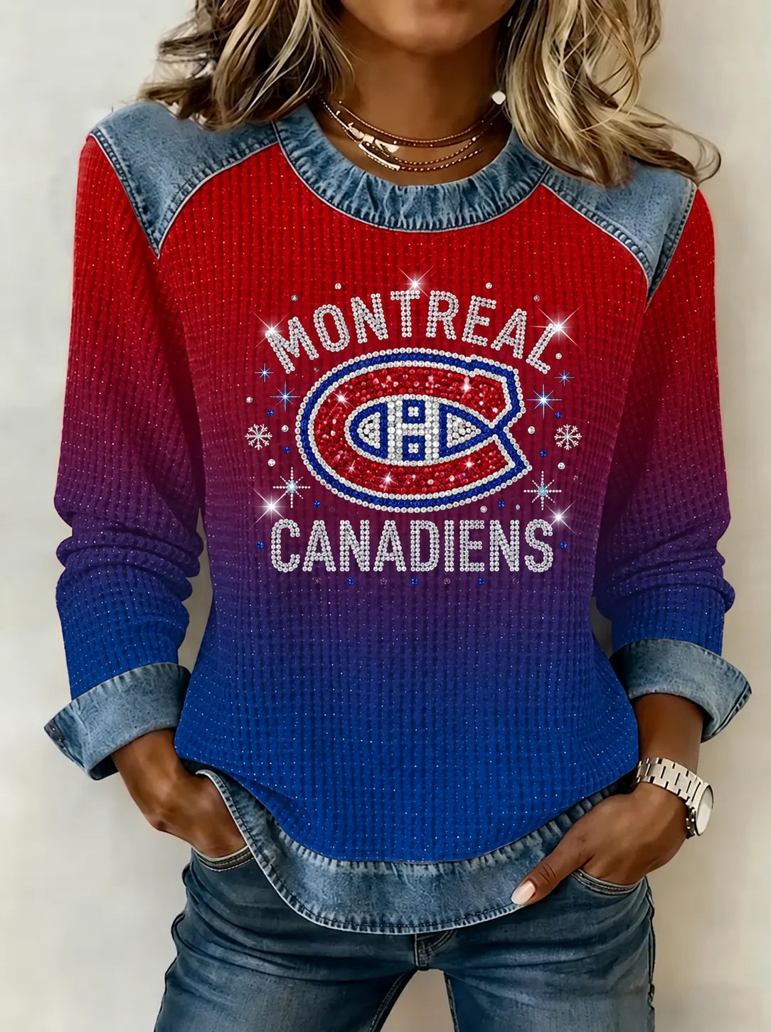 Women's Ice Hockey Print Sweatshirt
