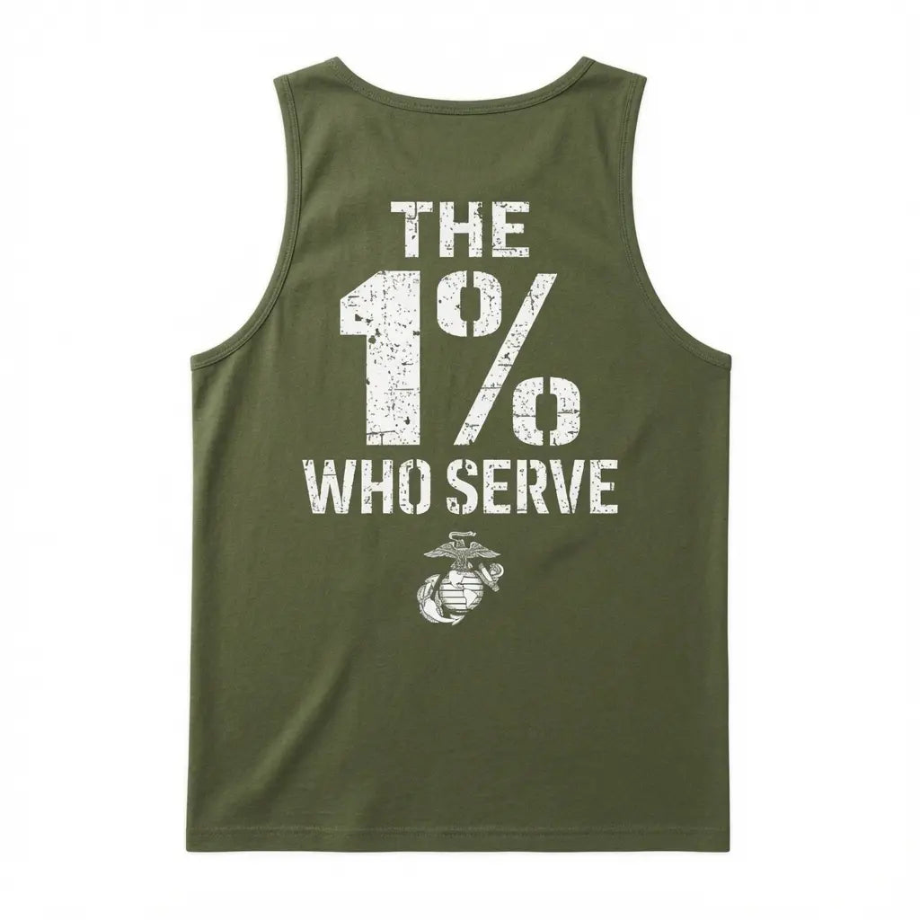 The 1% Who Serve” USMC Tank Top