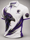 Men's Casual Classic Football Club Graphic Polo Top
