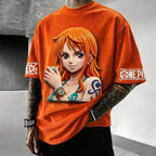 Unisex Anime-Style Retro Oversized T-Shirt