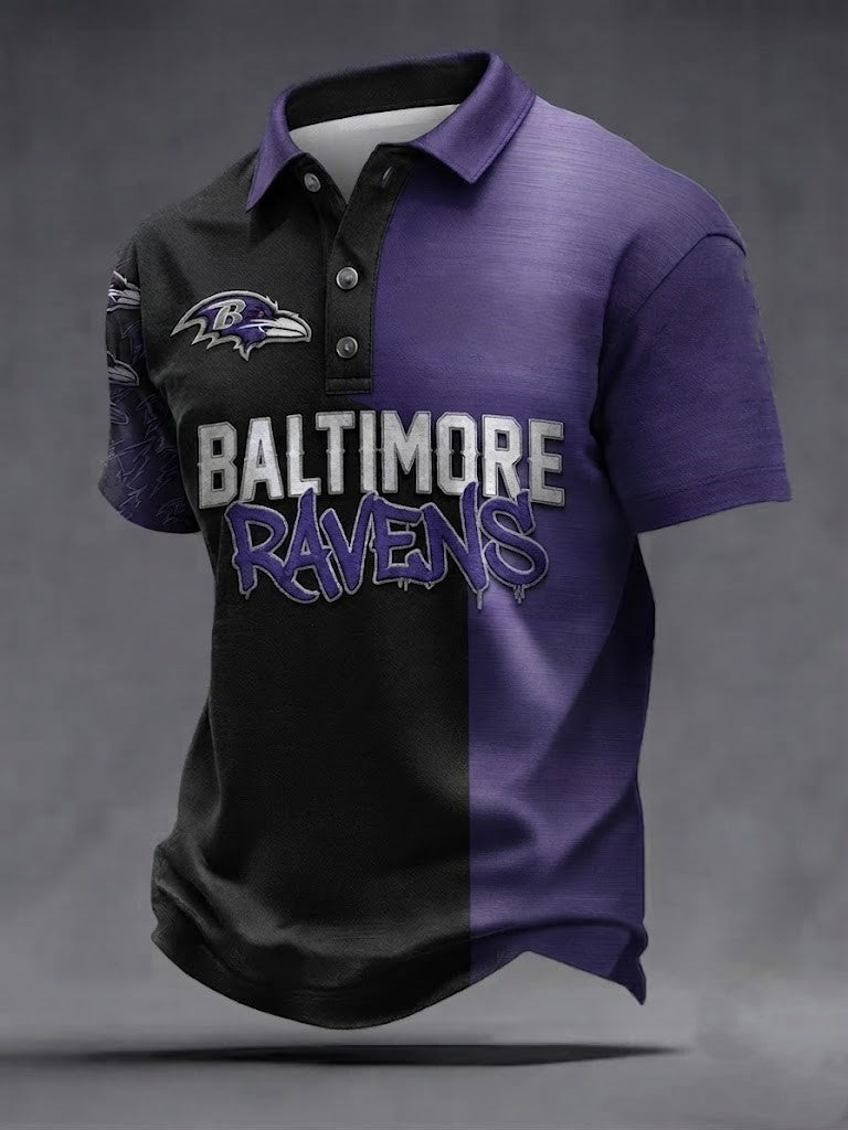 Men's Football   Print Polo Shirt