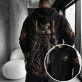 Unisex Oversized Casual Anime-print Corduroy Hoodie
