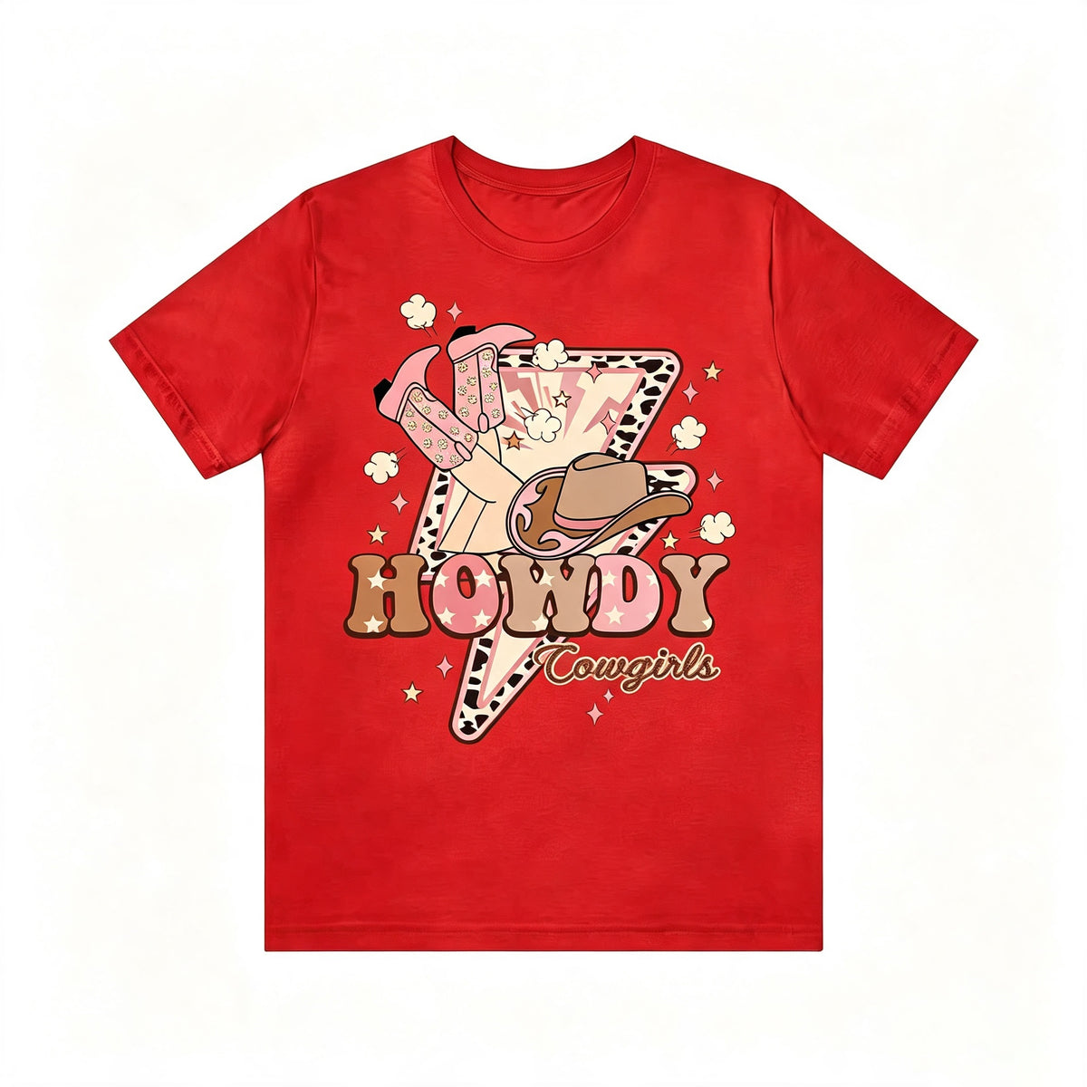 Retro Texas Western Howdy Cowgirls Cowboy Boots Tee