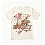 Retro Texas Western Howdy Cowgirls Cowboy Boots Tee