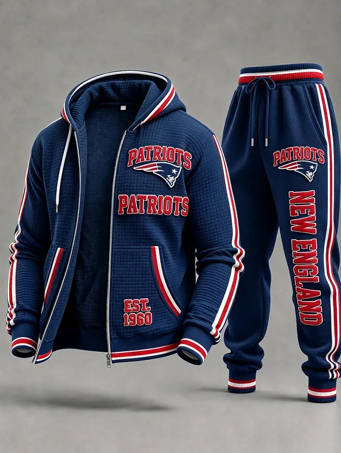 Unisex Casual Football Print Hoodies Set